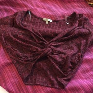 Burgundy crop top